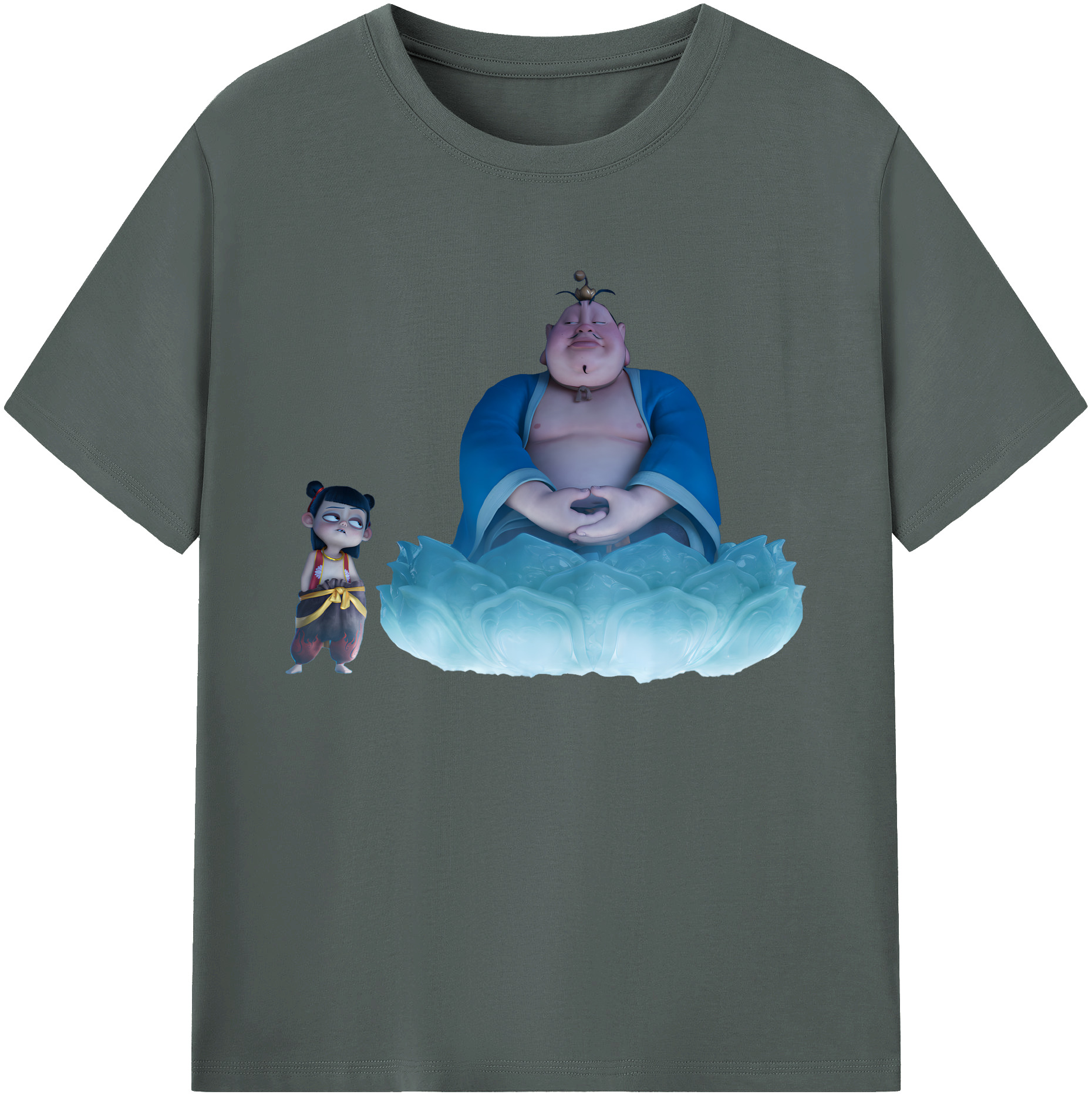 （画像用） Ne Zha 2 ナタ 魔童の大暴れ 綿100％ メンズ半袖Tシャツ｜肌触りやわらか＆通気性